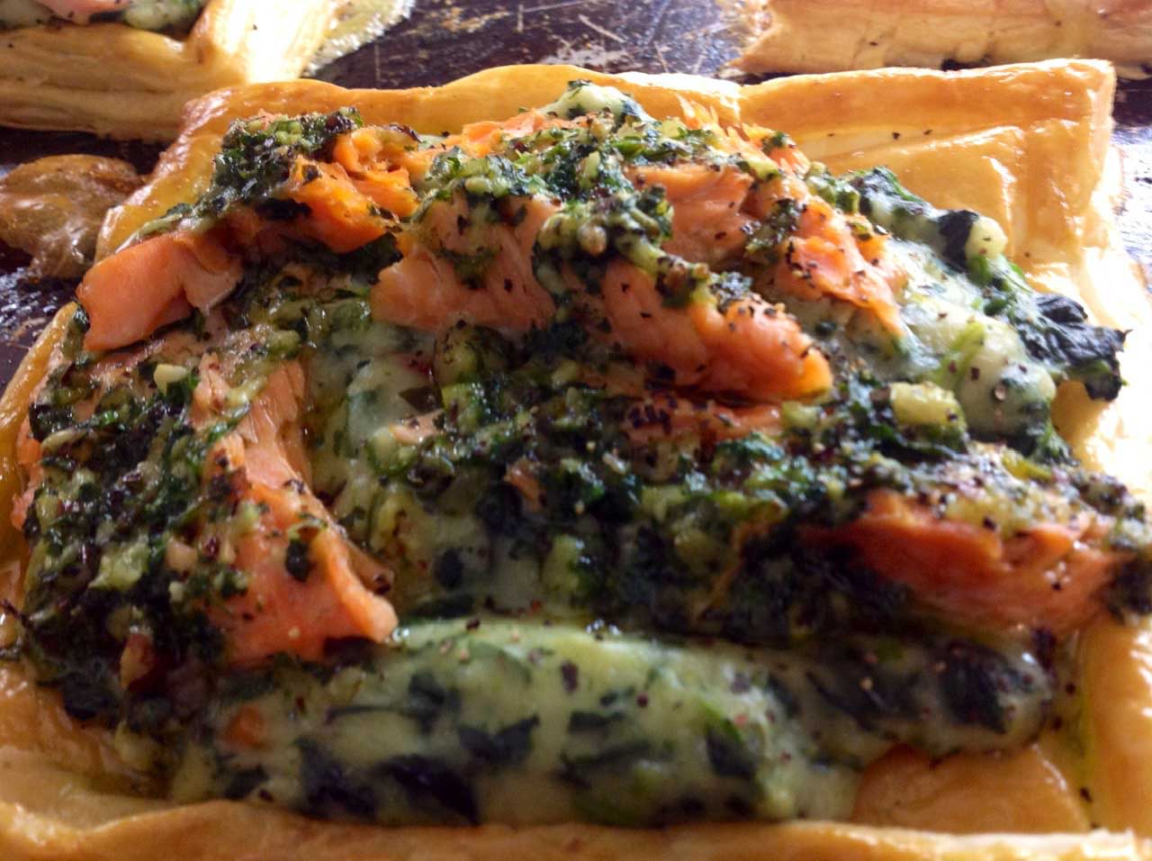 Salmon & Spinach Vol Au Von